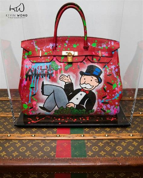 Alec Monopoly Hermes Birkin Painting Art .